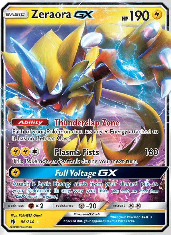 Zeraora GX 86/214 Lost Thunder Pokémon card