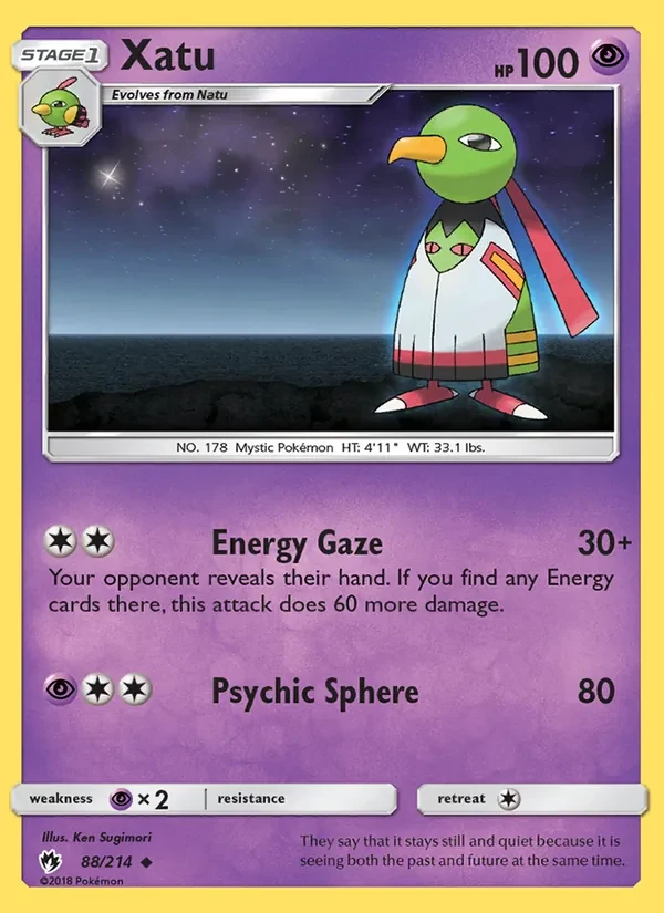 Xatu 88/214 Lost Thunder Pokémon card