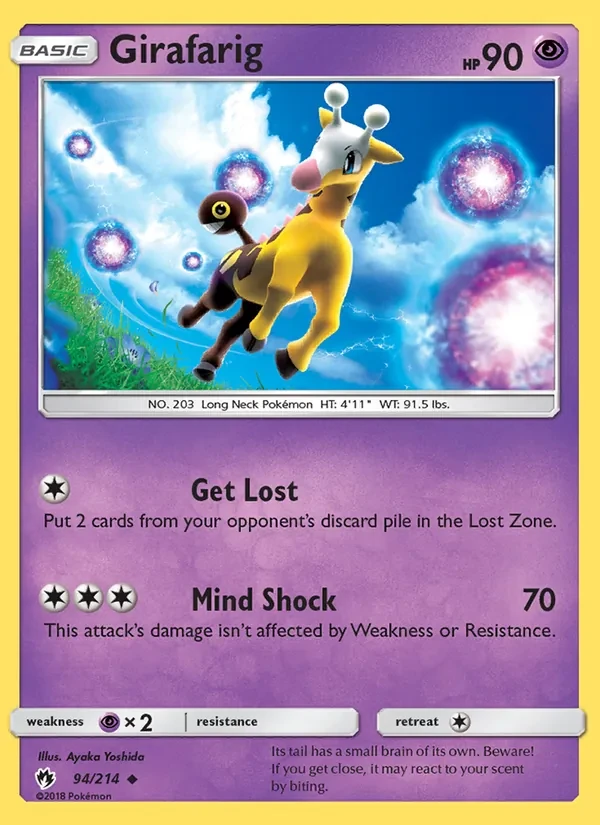 Girafarig 94/214 Lost Thunder Pokémon card