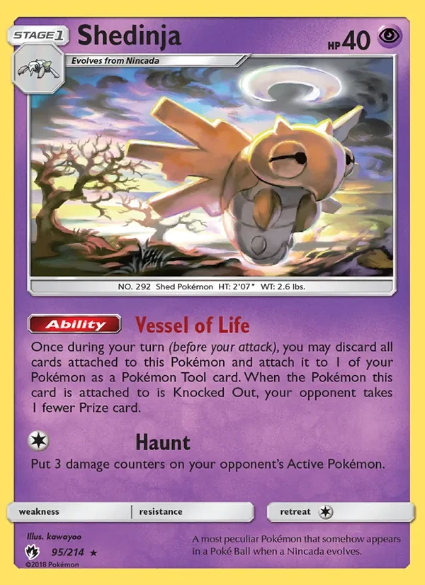 Shedinja 95/214 Lost Thunder Pokémon card