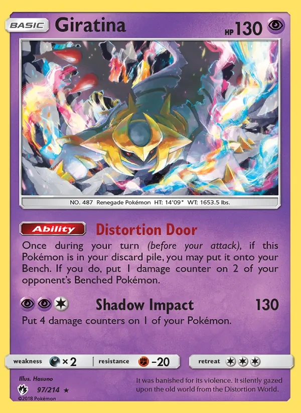 Giratina 97/214 Lost Thunder Pokémon card