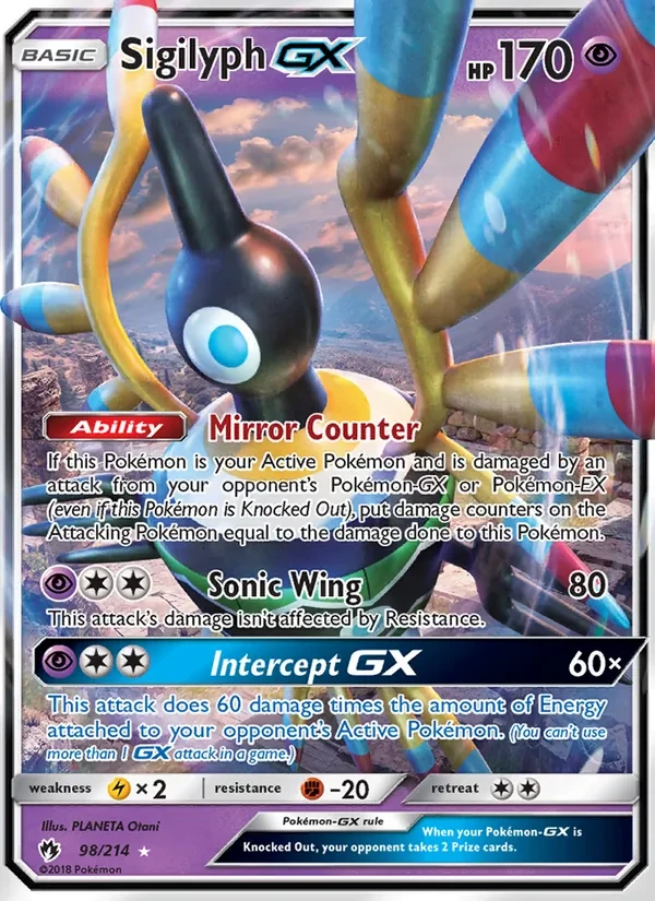 Sigilyph GX 98/214 Lost Thunder Pokémon Karte