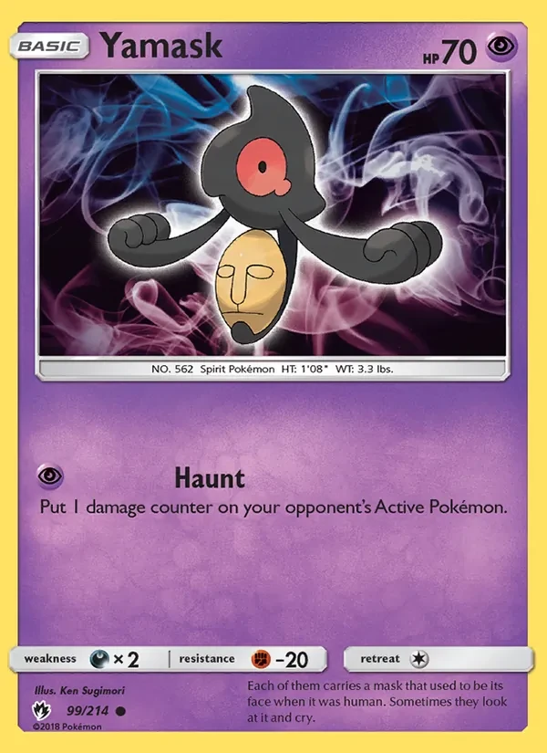 Yamask 99/214 Lost Thunder Pokémon card