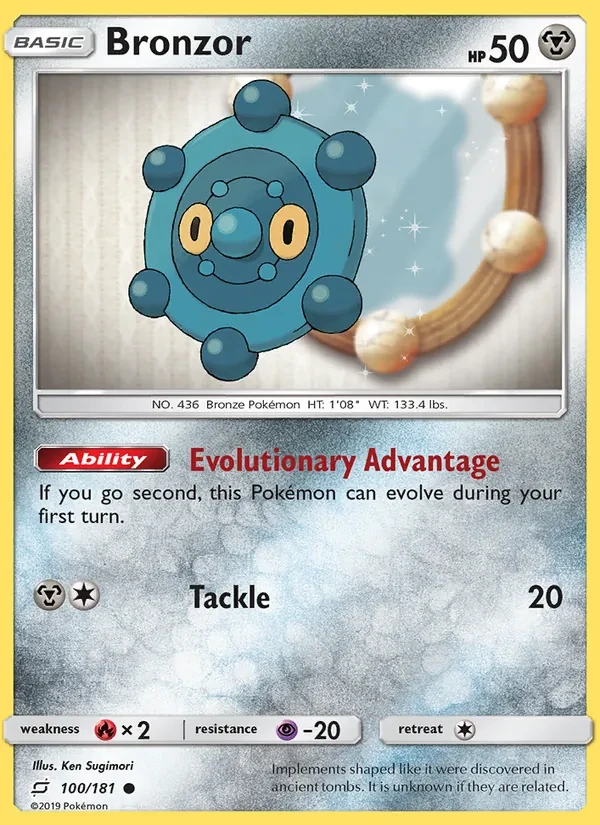Bronzor 100/181 Team Up Pokémon card