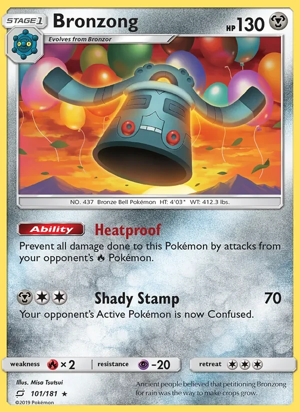 Bronzong 101/181 Team Up Pokémon Karte
