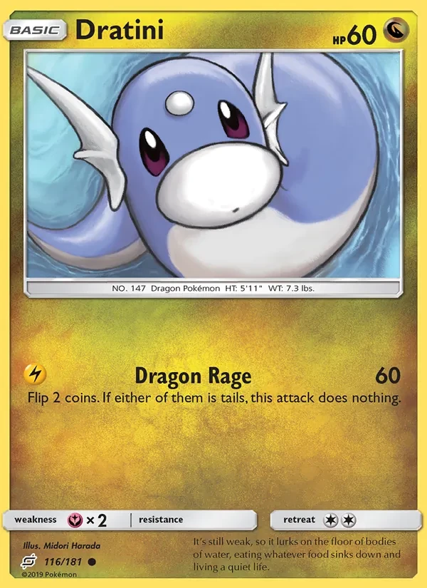 Dratini 116/181 Team Up Pokémon Karte