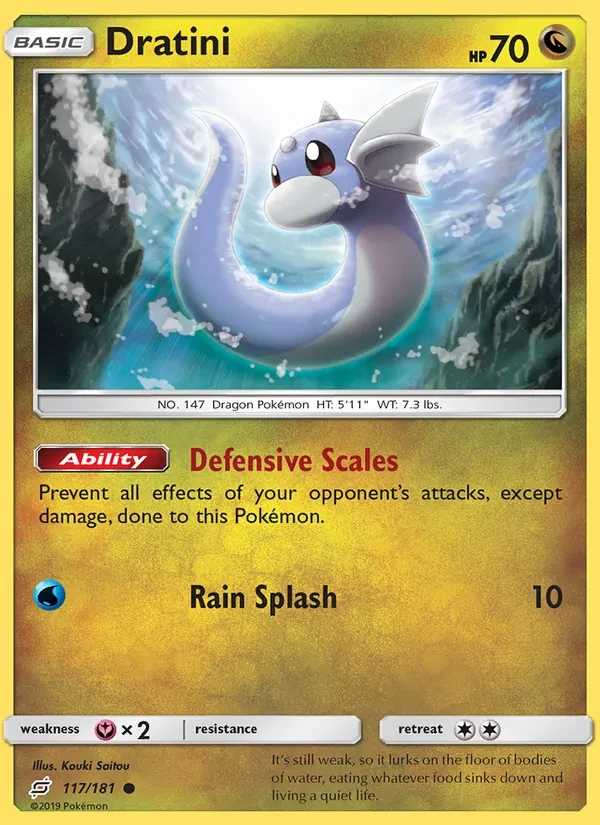 Dratini 117/181 Team Up Pokémon card