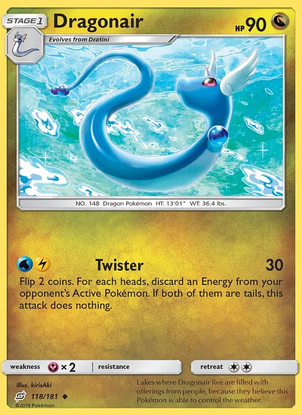 Dragonair 118/181 Team Up Pokémon card