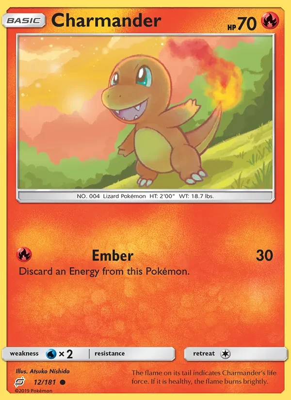 Charmander 12/181 Team Up Pokémon Karte