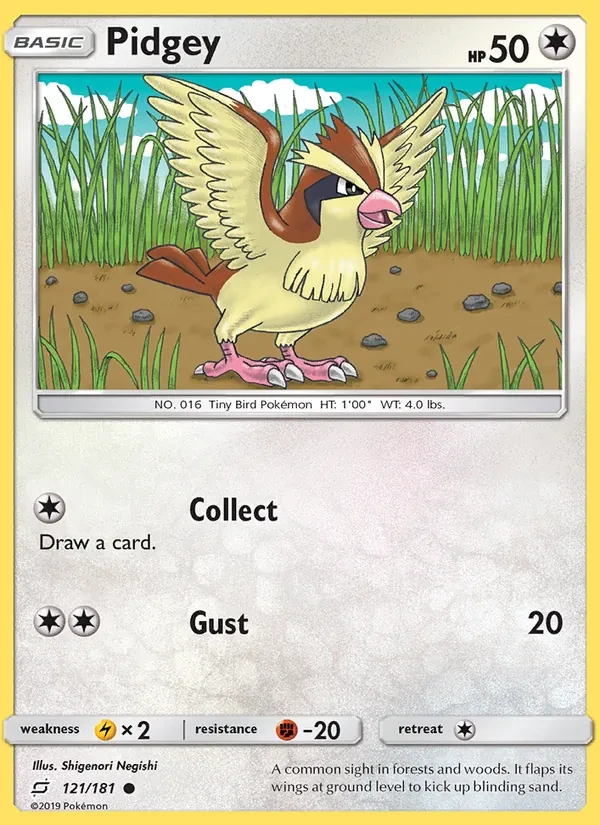 Pidgey 121/181 Team Up Pokémon card