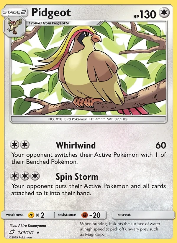 Pidgeot 124/181 Team Up Pokémon Karte
