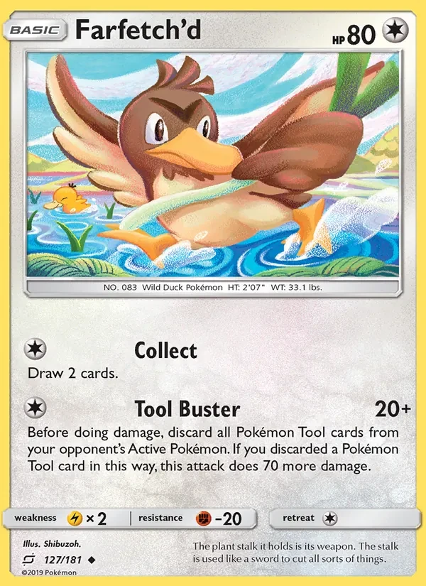 Farfetch’d 127/181 Team Up Pokémon card