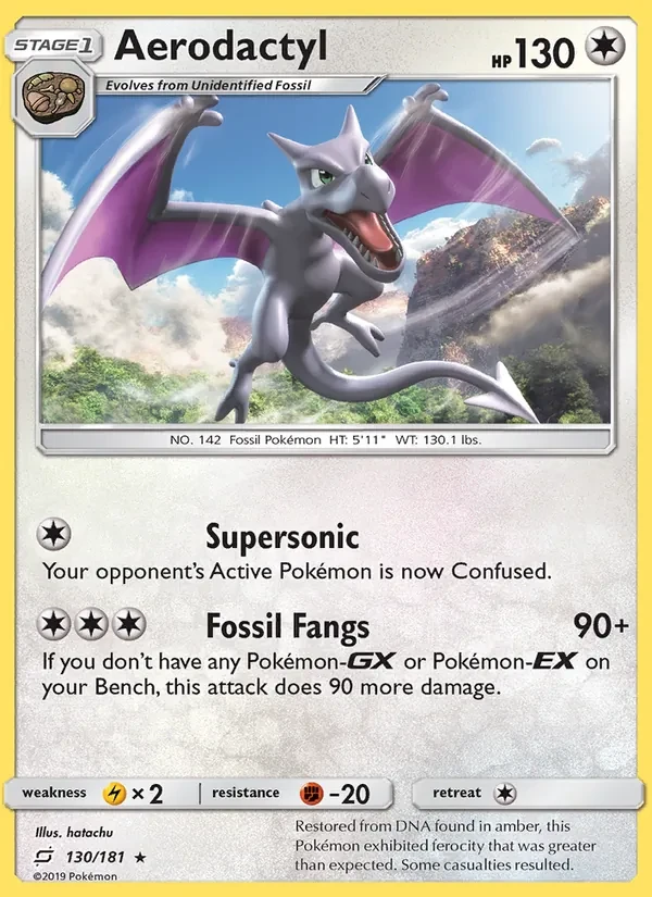 Aerodactyl 130/181 Team Up Pokémon card