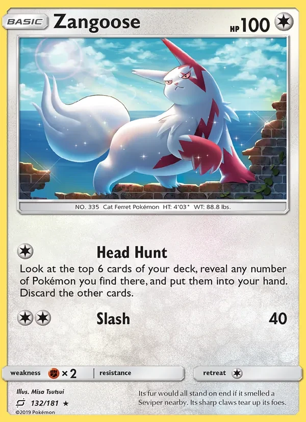 Zangoose 132/181 Team Up Pokémon card