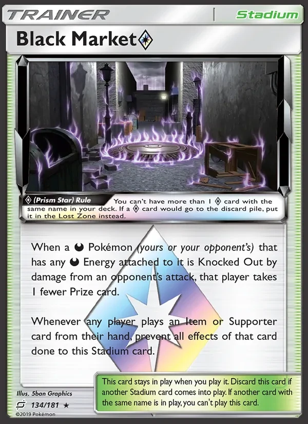 Black Market ◇ 134/181 Team Up Pokémon card