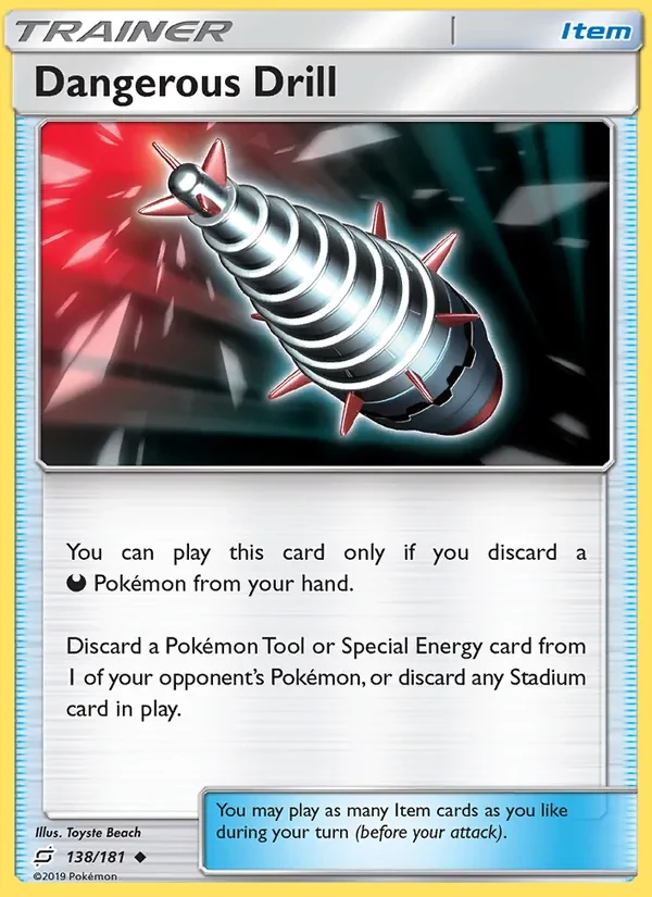 Dangerous Drill 138/181 Team Up Pokémon card