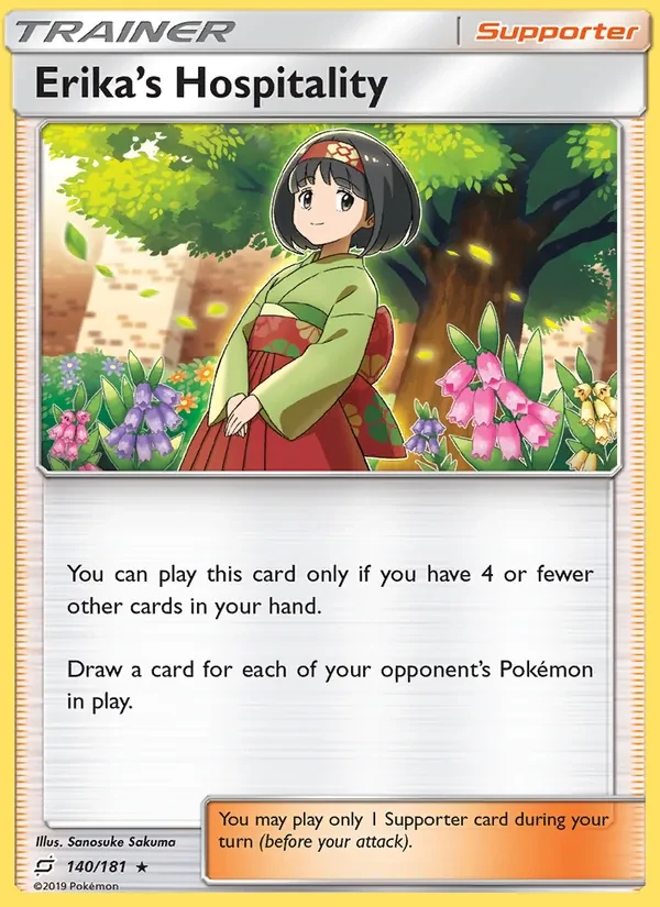Erika’s Hospitality 140/181 Team Up Pokémon card