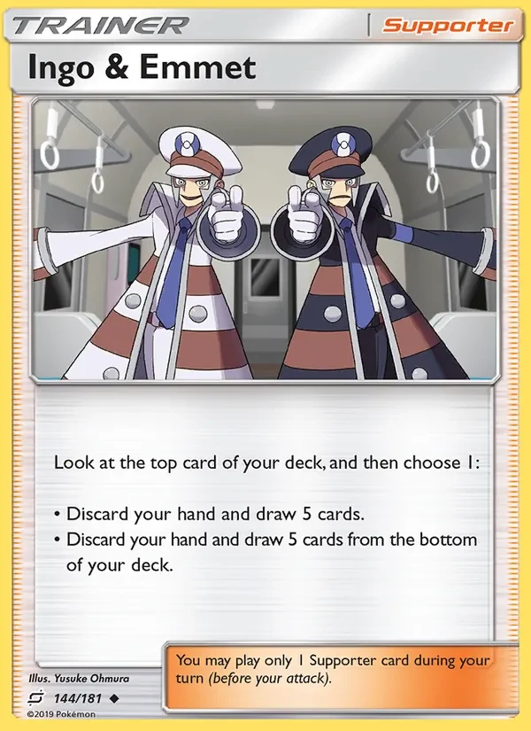Ingo & Emmet 144/181 Team Up Pokémon Karte