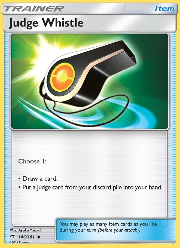 Judge Whistle 146/181 Team Up Pokémon card