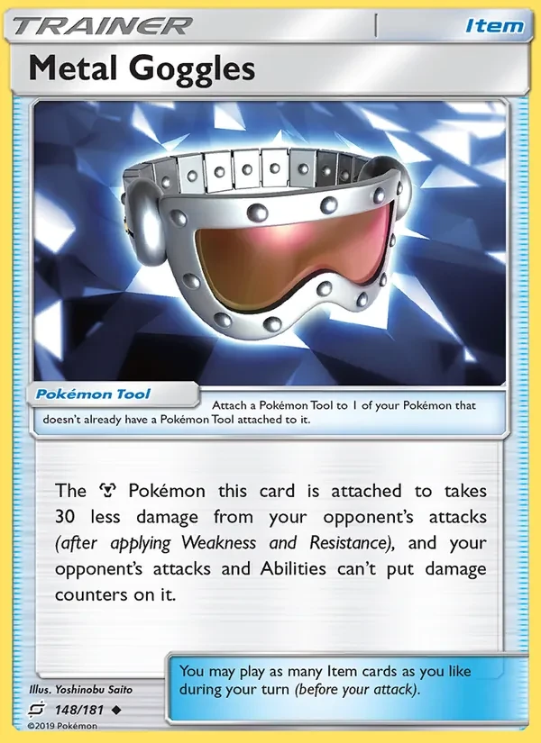 Metal Goggles 148/181 Team Up Pokémon card