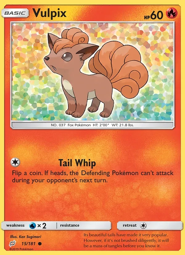 Vulpix 15/181 Team Up Pokémon card