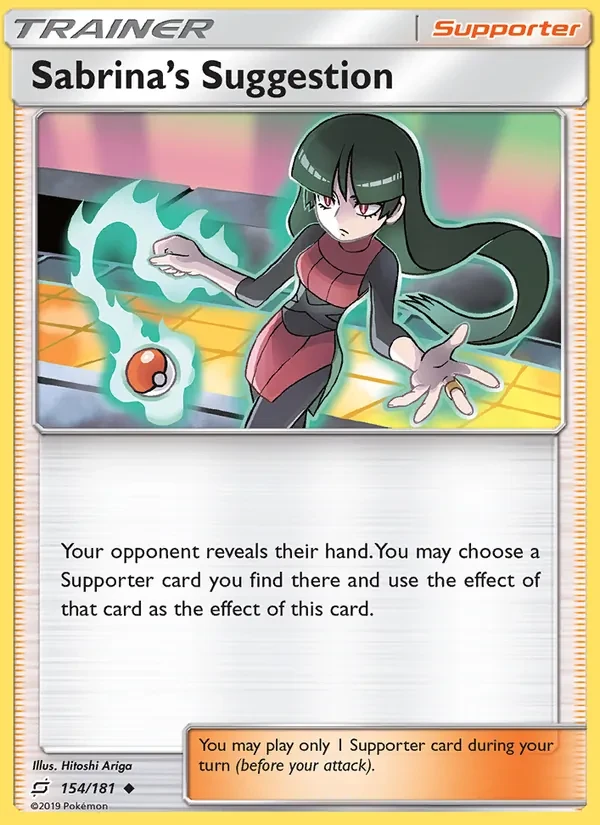 Sabrina’s Suggestion 154/181 Team Up Pokémon card