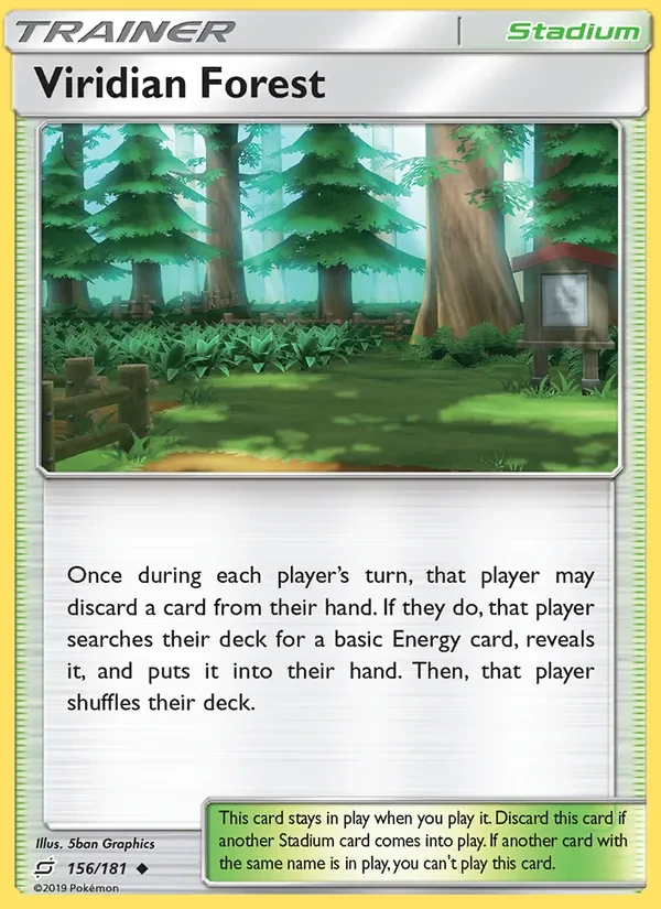 Viridian Forest 156/181 Team Up Pokémon Karte