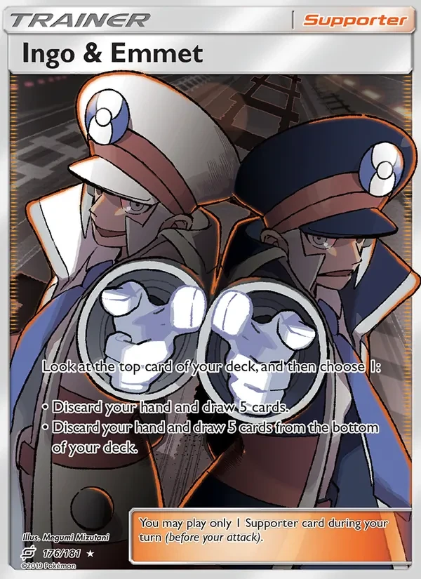 Ingo & Emmet 176/181 Team Up Pokémon card