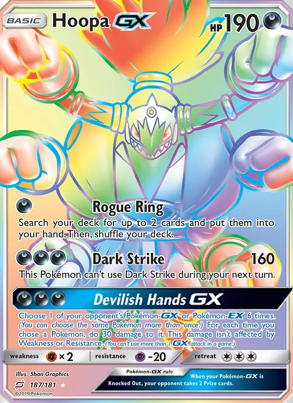 Hoopa GX 187/181 Team Up Pokémon Karte