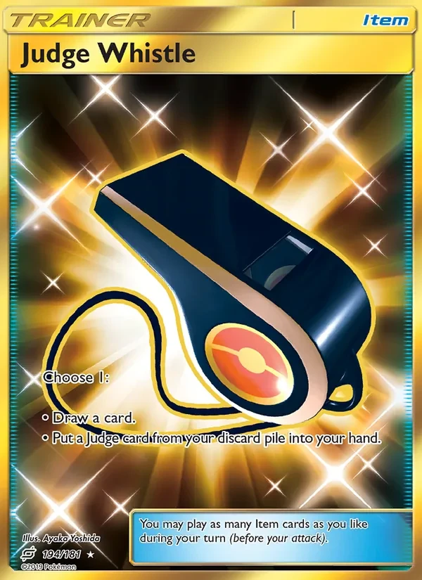 Judge Whistle 194/181 Team Up Pokémon card