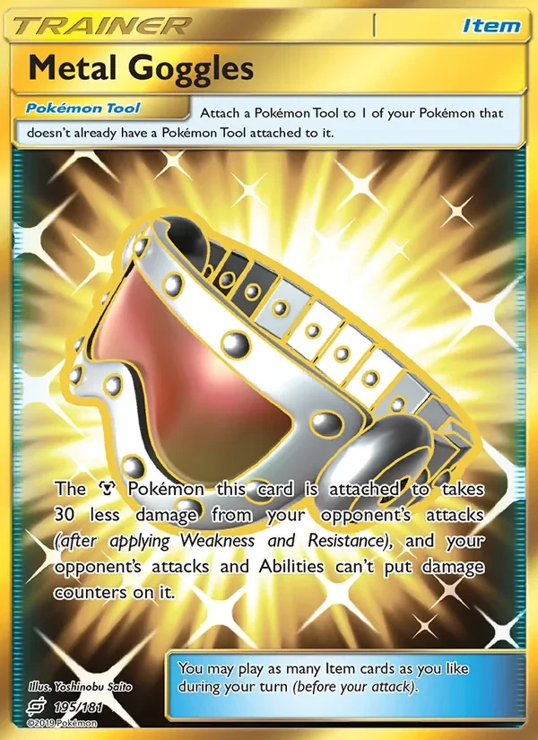 Metal Goggles 195/181 Team Up Pokémon card
