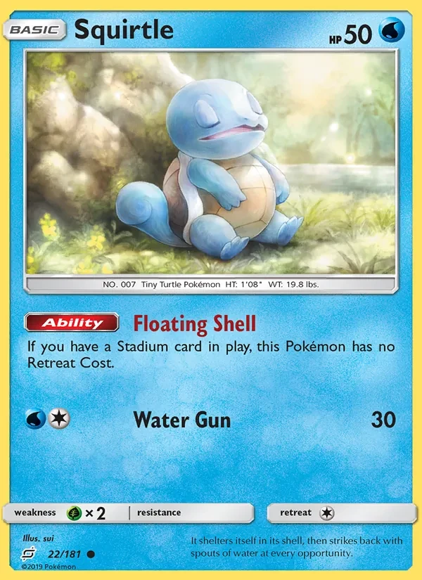 Squirtle 22/181 Team Up Pokémon card