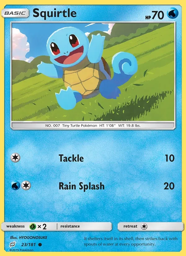 Squirtle 23/181 Team Up Pokémon card