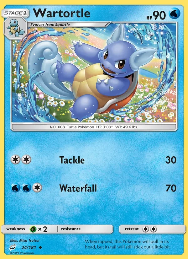 Wartortle 24/181 Team Up Pokémon card
