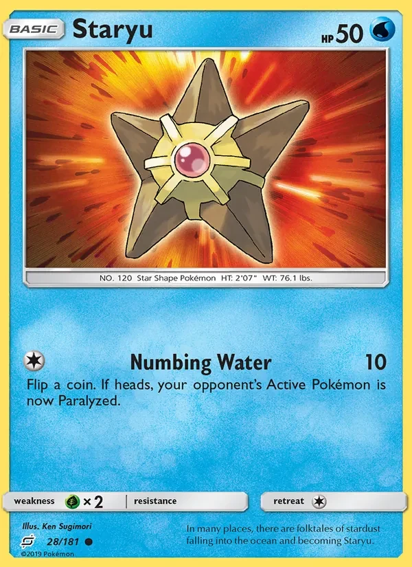 Staryu 28/181 Team Up Pokémon Karte