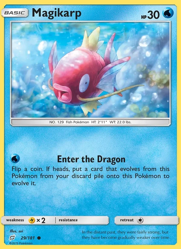 Carta Pokémon Magikarp 29/181 Team Up