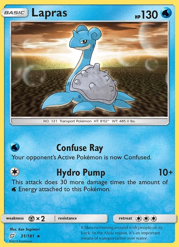 Lapras 31/181 Team Up Pokémon kaart