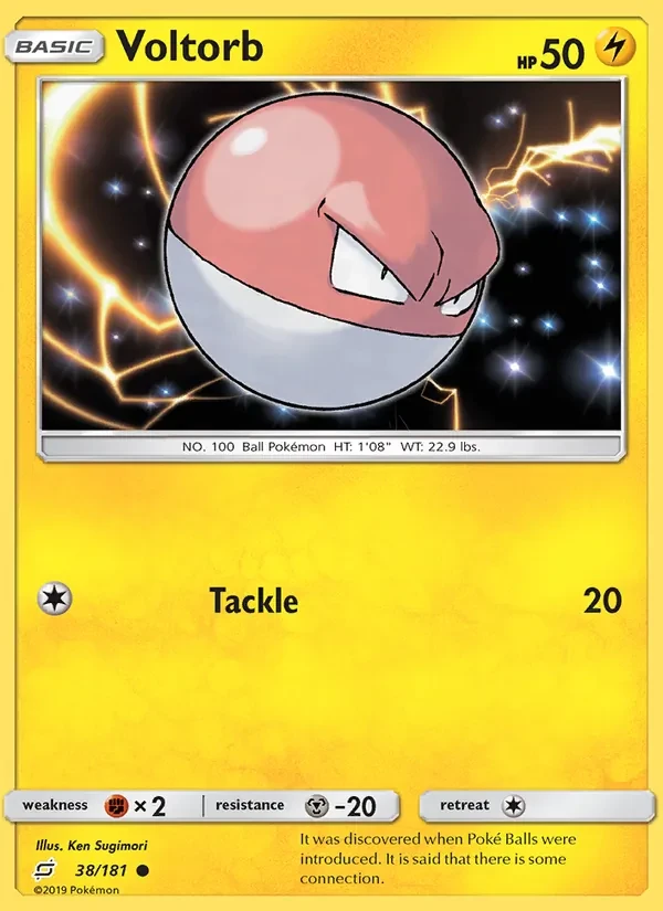 Carta Pokémon Voltorb 38/181 Team Up
