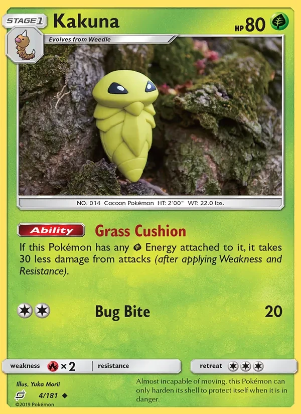 Kakuna 4/181 Team Up Pokémon card