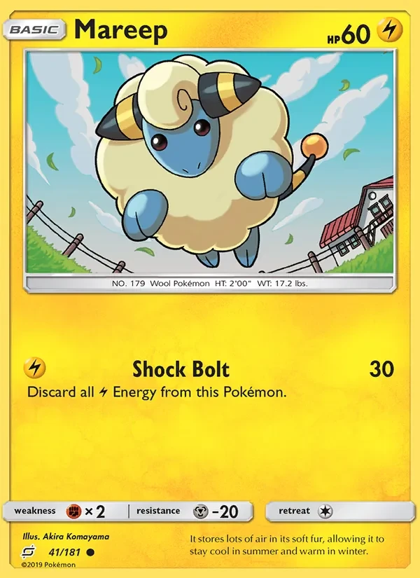 Mareep 41/181 Team Up Pokémon Karte