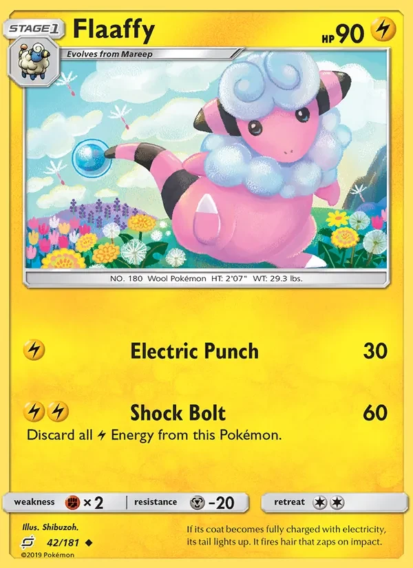 Flaaffy 42/181 Team Up Pokémon card