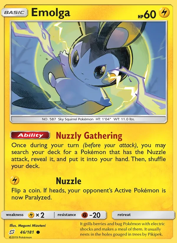 Emolga 46/181 Team Up Pokémon card