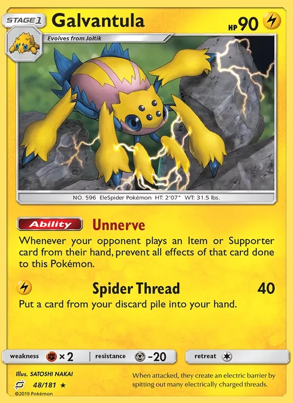 Galvantula 48/181 Team Up Pokémon card