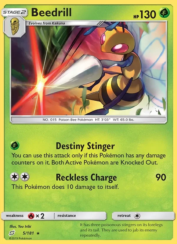 Beedrill 5/181 Team Up Pokémon card