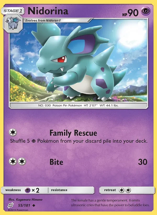 Nidorina 55/181 Team Up Pokémon card