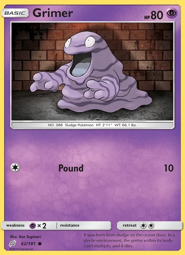 Grimer 62/181 Team Up Pokémon card