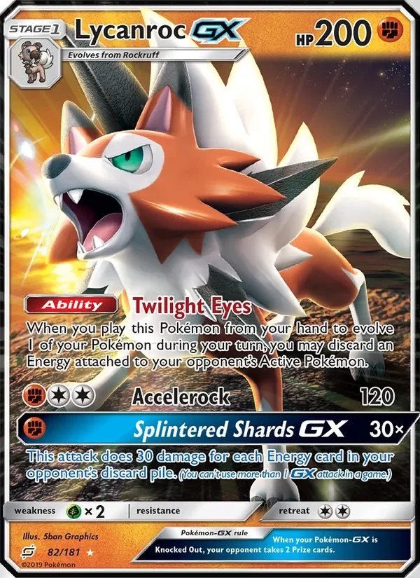 Lycanroc GX 82/181 Team Up Pokémon card