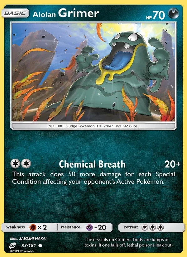 Carta Pokémon Alolan Grimer 83/181 Team Up