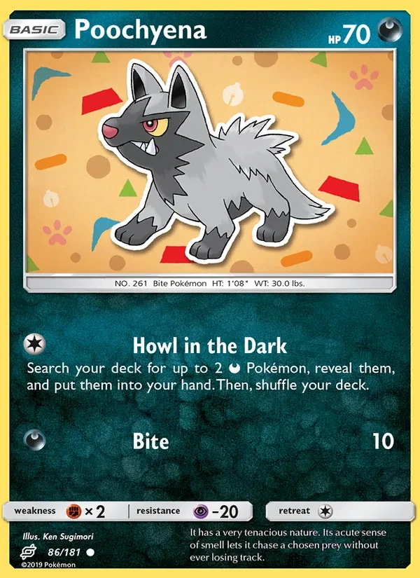 Poochyena 86/181 Team Up Pokémon Karte