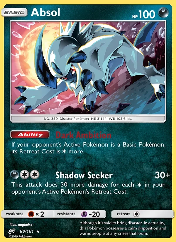 Absol 88/181 Team Up Pokémon card